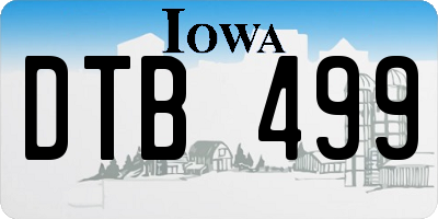 IA license plate DTB499
