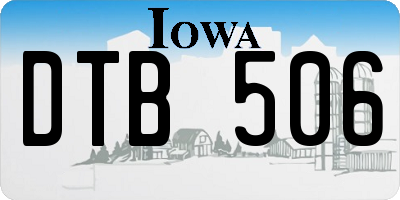 IA license plate DTB506