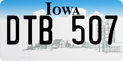 IA license plate DTB507