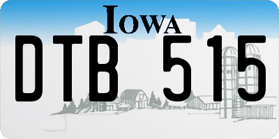 IA license plate DTB515