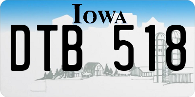 IA license plate DTB518