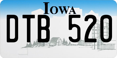 IA license plate DTB520