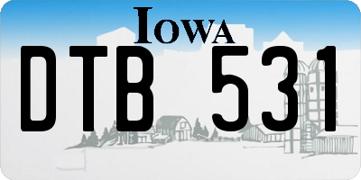 IA license plate DTB531