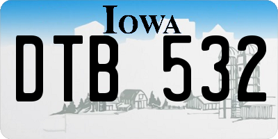 IA license plate DTB532