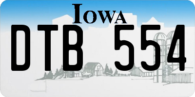 IA license plate DTB554