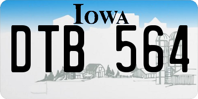 IA license plate DTB564