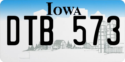 IA license plate DTB573