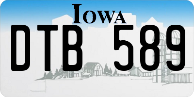 IA license plate DTB589