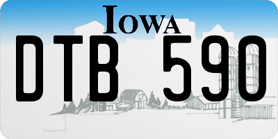 IA license plate DTB590