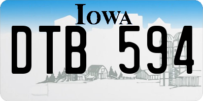 IA license plate DTB594