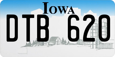 IA license plate DTB620