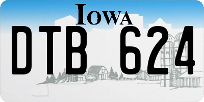 IA license plate DTB624