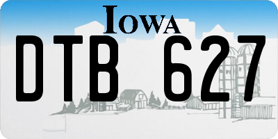 IA license plate DTB627