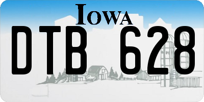 IA license plate DTB628