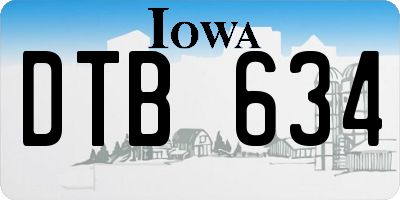IA license plate DTB634