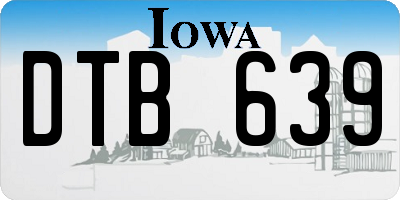 IA license plate DTB639