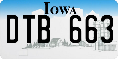 IA license plate DTB663