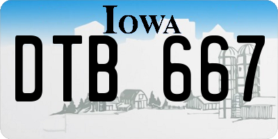 IA license plate DTB667