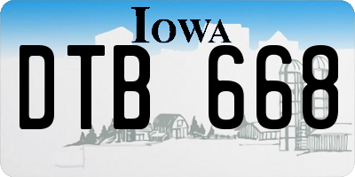 IA license plate DTB668