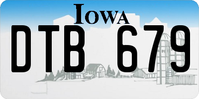 IA license plate DTB679