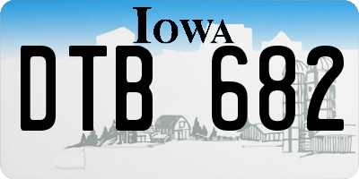 IA license plate DTB682