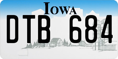 IA license plate DTB684