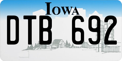 IA license plate DTB692