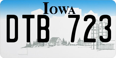 IA license plate DTB723