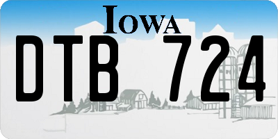 IA license plate DTB724