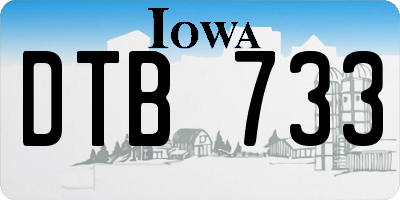 IA license plate DTB733