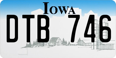 IA license plate DTB746