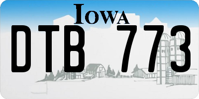 IA license plate DTB773