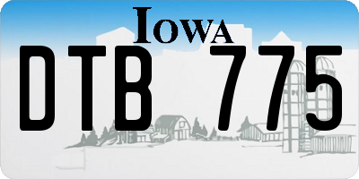 IA license plate DTB775