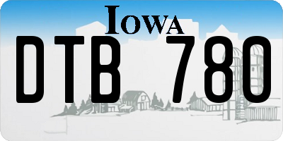 IA license plate DTB780