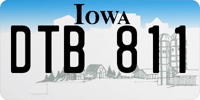 IA license plate DTB811