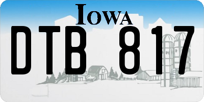 IA license plate DTB817