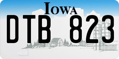 IA license plate DTB823