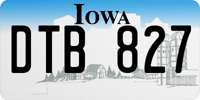IA license plate DTB827