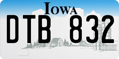 IA license plate DTB832