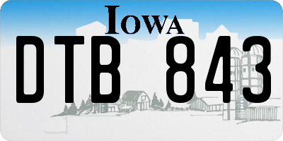 IA license plate DTB843