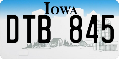 IA license plate DTB845