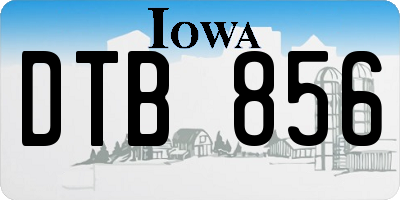 IA license plate DTB856