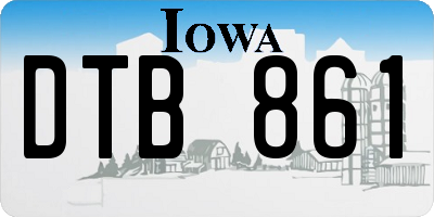 IA license plate DTB861