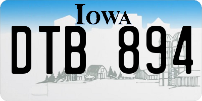 IA license plate DTB894