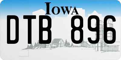 IA license plate DTB896