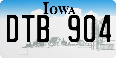 IA license plate DTB904