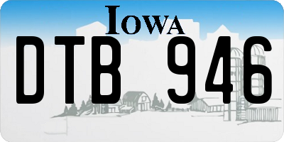 IA license plate DTB946