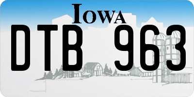 IA license plate DTB963