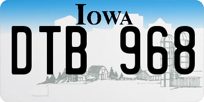 IA license plate DTB968