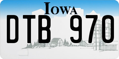 IA license plate DTB970